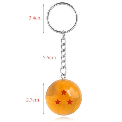 2 PCS Anime 7 Stars Balls 2.7cm PVC Figures Toys Keychain(4 star) - Key Rings by buy2fix | Online Shopping UK | buy2fix