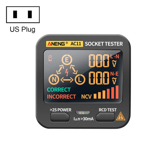 ANENG AC11 Multifunctional Digital Display Socket Tester Electrical Ground Wire Tester(US Plug) - Consumer Electronics by ANENG | Online Shopping UK | buy2fix