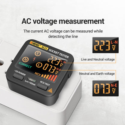 ANENG AC11 Multifunctional Digital Display Socket Tester Electrical Ground Wire Tester(UK Plug) - Current & Voltage Tester by ANENG | Online Shopping UK | buy2fix