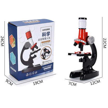 HD 1200 Times Microscope Toys Primary School Biological Science Experiment Equipment Children Educational Toys(Red) - Consumer Electronics by buy2fix | Online Shopping UK | buy2fix