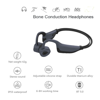 K7 Bone Conduction Bluetooth 5.0 Wireless Earphone Waterproof Headphones 16GB RAM(Gray) - Bluetooth Earphone by buy2fix | Online Shopping UK | buy2fix