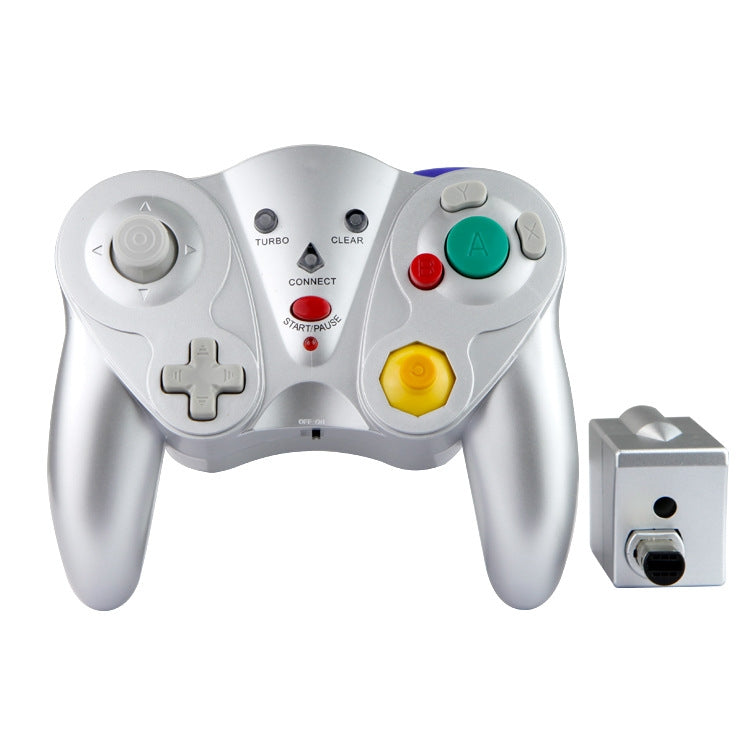 HY-5201 2.4HGz Wireless Gamepad For Nintendo NGC, Color of the product: Silver - Gamepads by buy2fix | Online Shopping UK | buy2fix