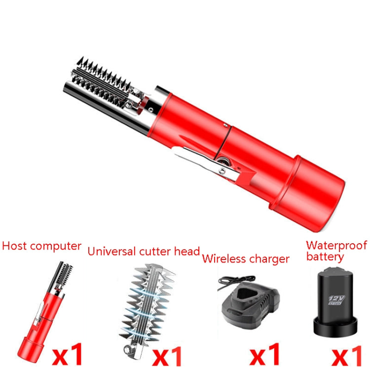 Electric Fish Scale Scraper Household Automatic Wireless Scraping Tool CN Plug Red Single Battery - Cutter & Peeler by buy2fix | Online Shopping UK | buy2fix