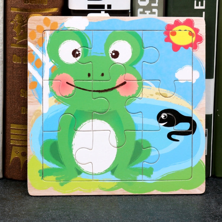 5 PCS KBX-017 Children Wooden Picture Puzzle Baby Early Education Toys(Frog) - Puzzle Toys by buy2fix | Online Shopping UK | buy2fix