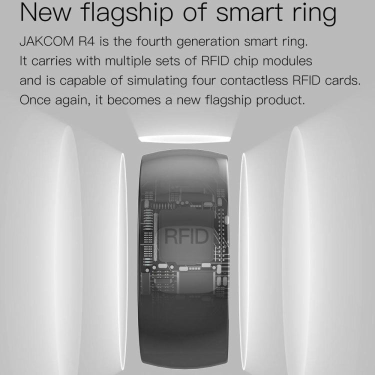 JAKCOM R4 Smart Ring Multifunctional Lord Of The Rings, Size: 57.1mm for Apple & Android(Number 8) - Smart Wear by JAKCOM | Online Shopping UK | buy2fix