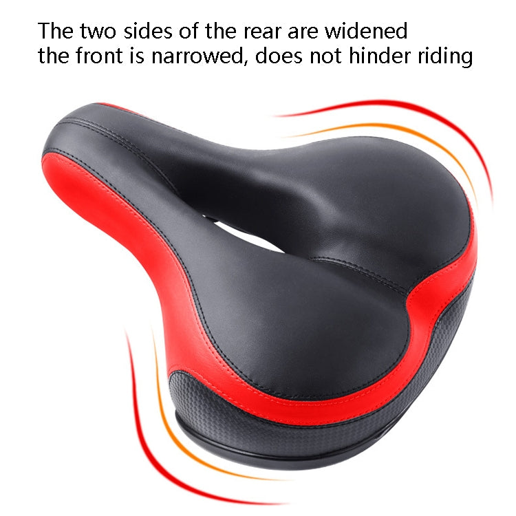 Reflective Seat Bicycle Seat Bicycle Saddle Seat(Black Red) - Outdoor & Sports by buy2fix | Online Shopping UK | buy2fix