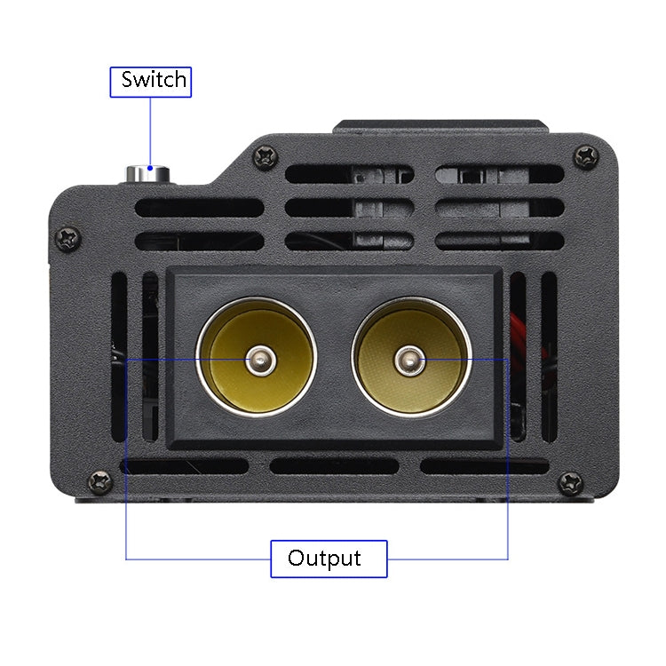 XUYUAN 3000W Car Inverter LED Colorful Atmosphere Light 4 USB Charging Converter, Specification: 24V-220V - Modified Square Wave by buy2fix | Online Shopping UK | buy2fix