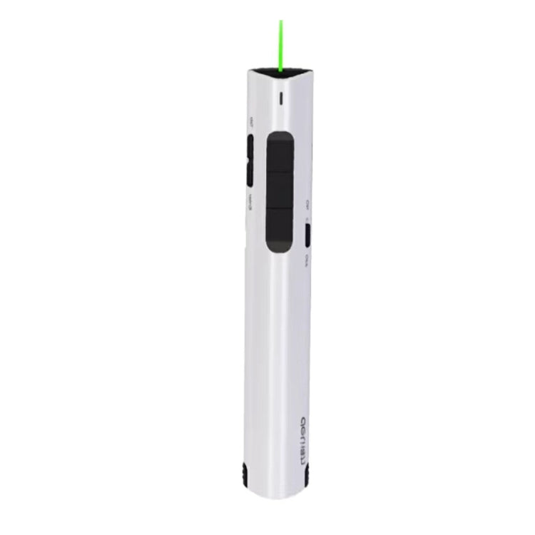 Deli 2.4G Flip Pen Business Presentation Remote Control Pen, Model: 2801G White (Green Light) -  by Deli | Online Shopping UK | buy2fix