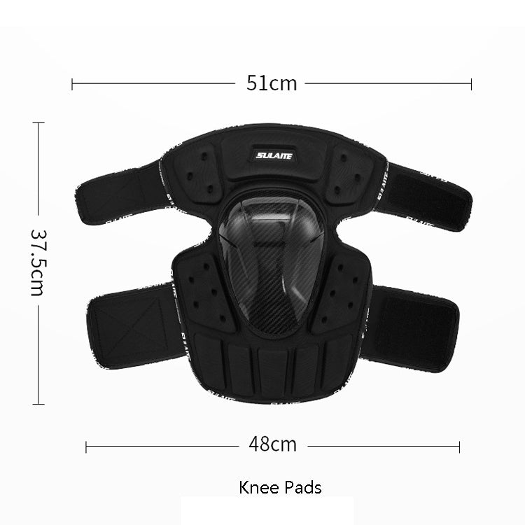 SULAITE Off-Road Motorcycle Windproof Warmth Drop-Proof Breathable Carbon Fiber Protective Gear, Specification: Knee Pads - Protective Gear by SULAITE | Online Shopping UK | buy2fix