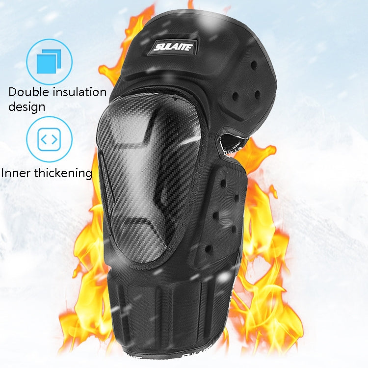 SULAITE Off-Road Motorcycle Windproof Warmth Drop-Proof Breathable Carbon Fiber Protective Gear, Specification: Knee Pads - Protective Gear by SULAITE | Online Shopping UK | buy2fix