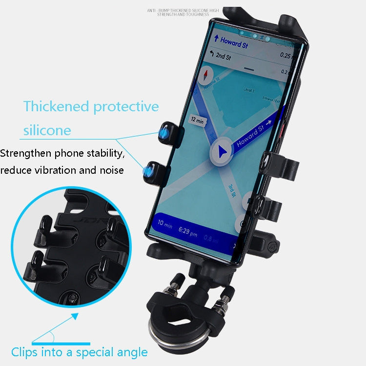 Motorcycle Multi-Function Mobile Phone Holder Adjustable Universal Locomotive Riding Anti-Shake Fixed Equipment(All-rounder U-shape) - Holder by buy2fix | Online Shopping UK | buy2fix