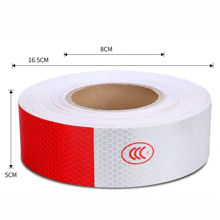 Red And White Car Reflective Film Annual Inspection Of The Car Body Stickers Road Reflective Barlights, Specification: A Roll - Reflective Material by buy2fix | Online Shopping UK | buy2fix