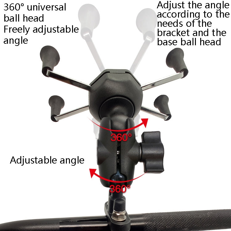 N-STAR N002 Motorcycle Bicycle Mobile Phone Bracket Riding Equipment(Large Long Ball Head) - Holders by N-STAR | Online Shopping UK | buy2fix