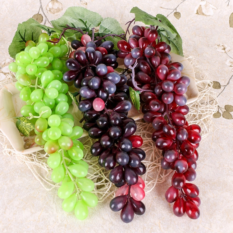 2 Bunches 110 Green Grapes Simulation Fruit Simulation Grapes PVC with Cream Grape Shoot Props - Camera Accessories by buy2fix | Online Shopping UK | buy2fix