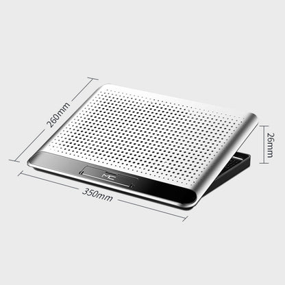 NUOXI Q5 Notebook Radiator Base Computer Aluminum Alloy Plate Pad Fan Bracket(Silver) - Computer & Networking by NUOXI | Online Shopping UK | buy2fix