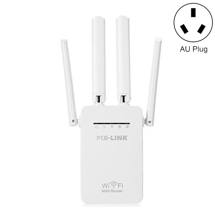 PIX-LINK LV-WR09 300Mbps WiFi Range Extender Repeater Mini Router(AU Plug) - Wireless Routers by buy2fix | Online Shopping UK | buy2fix