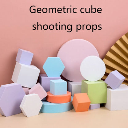 8 PCS Geometric Cube Photo Props Decorative Ornaments Photography Platform, Colour: Large Light Blue Hexagon - Camera Accessories by buy2fix | Online Shopping UK | buy2fix