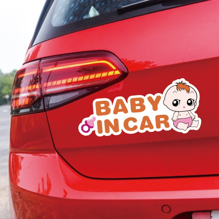 10 PCS There Is A Baby In The Car Stickers Warning Stickers Style: CT223 Baby M Blue Child Adhesive Stickers - Warning Sticker by buy2fix | Online Shopping UK | buy2fix