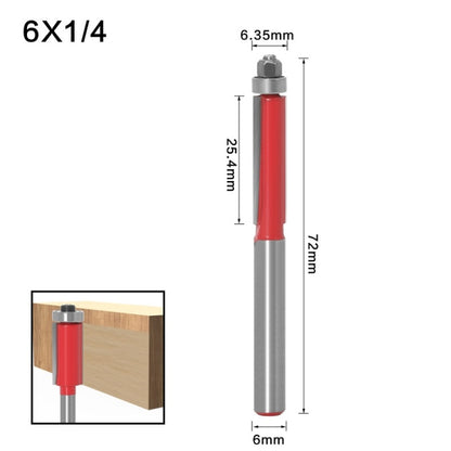 3 PCS Woodworking Engraving Milling Cutter Trimming Machine Alloy Cutter Head, Model: 6x1/4mm - Others by buy2fix | Online Shopping UK | buy2fix