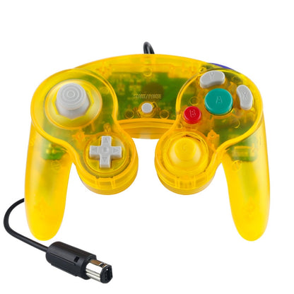 5 PCS Single Point Vibrating Controller Wired Game Controller For Nintendo NGC(Transparent Yellow) - Gamepads by buy2fix | Online Shopping UK | buy2fix