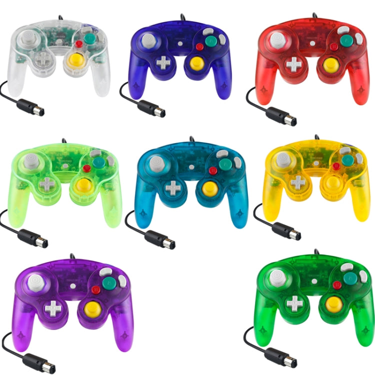 5 PCS Single Point Vibrating Controller Wired Game Controller For Nintendo NGC(Transparent Yellow) - Gamepads by buy2fix | Online Shopping UK | buy2fix