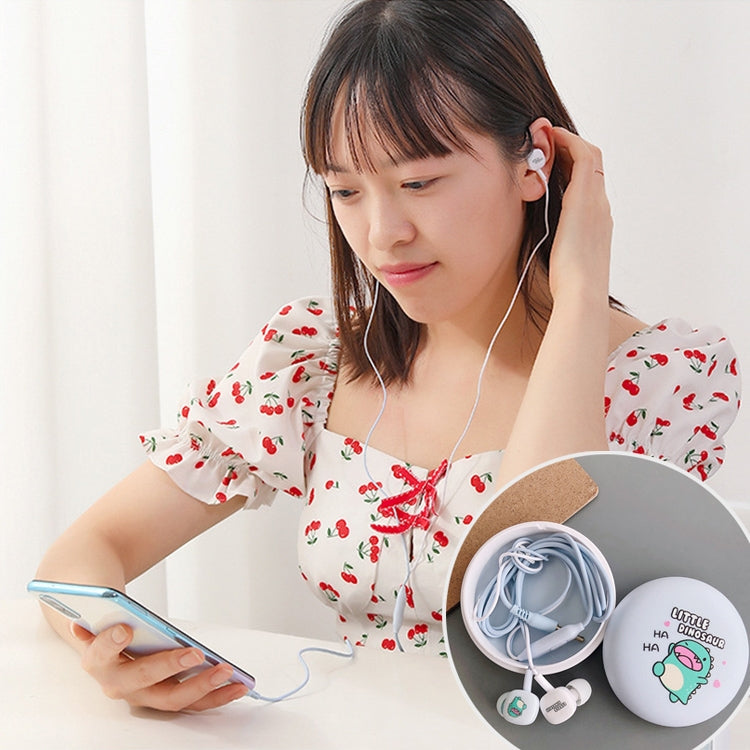 2 Pairs Cartoon Pattern Heavy Bass In-Ear Headphones Universal Wired Headphones with Microphone(Black) - In Ear Wired Earphone by buy2fix | Online Shopping UK | buy2fix