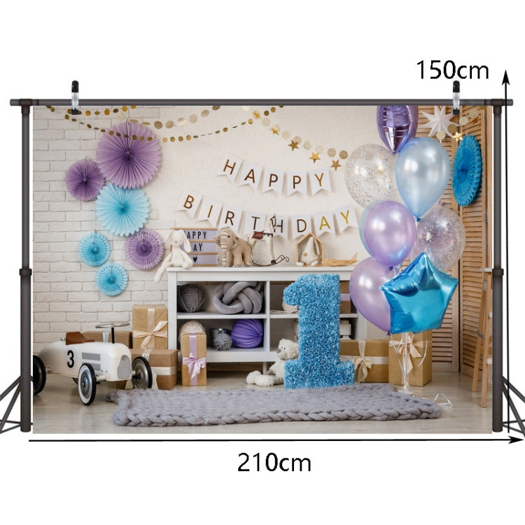 2.1m x 1.5m One Year Old Birthday Photography Background Cloth Birthday Party Decoration Photo Background(580) - Camera Accessories by buy2fix | Online Shopping UK | buy2fix