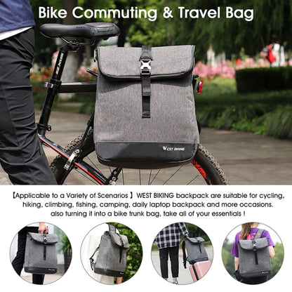 WEST BIKING YP0707259 Bicycle Riding Shelf Bags Camel Bag Multi-Function Mountain Bike Computer Backpack(Gray) - Bicycle Bags by WEST BIKING | Online Shopping UK | buy2fix