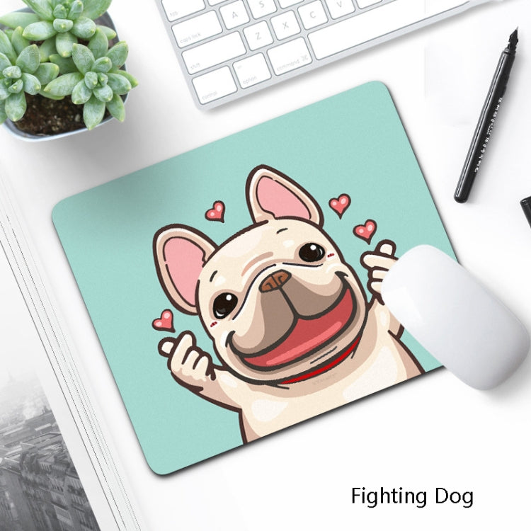 6 PCS Non-Slip Mouse Pad Thick Rubber Mouse Pad, Size: 21 X 26cm(Fighting Dog) - Mouse Pads by buy2fix | Online Shopping UK | buy2fix