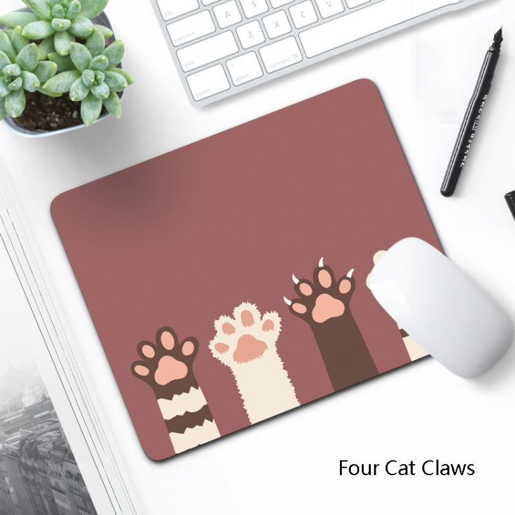 6 PCS Non-Slip Mouse Pad Thick Rubber Mouse Pad, Size: 21 X 26cm(Four Cat Claws) - Mouse Pads by buy2fix | Online Shopping UK | buy2fix