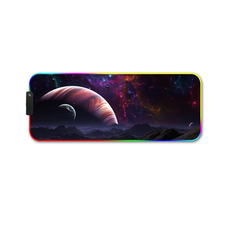 260x390x4mm F-01 Rubber Thermal Transfer RGB Luminous Non-Slip Mouse Pad(Vast Starry Sky) - Mouse Pads by buy2fix | Online Shopping UK | buy2fix