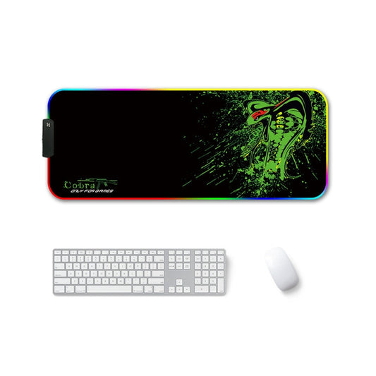 260x390x4mm F-01 Rubber Thermal Transfer RGB Luminous Non-Slip Mouse Pad(Brontosaurus) - Mouse Pads by buy2fix | Online Shopping UK | buy2fix