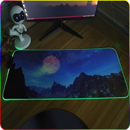 300x350x3mm F-01 Rubber Thermal Transfer RGB Luminous Non-Slip Mouse Pad(Vast Starry Sky) - Mouse Pads by buy2fix | Online Shopping UK | buy2fix