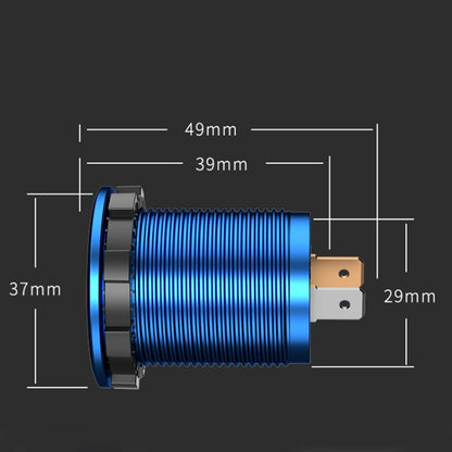 Car Motorcycle Modified USB Charger QC3.0 Metal Waterproof Fast Charge(Golden Shell Green Light) - In Car by buy2fix | Online Shopping UK | buy2fix