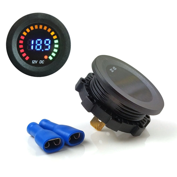 Car Motorcycle Ship Modified Digital DC LED Colorful Screen Voltage Meter, Specification: KWG-D5 - In Car by buy2fix | Online Shopping UK | buy2fix