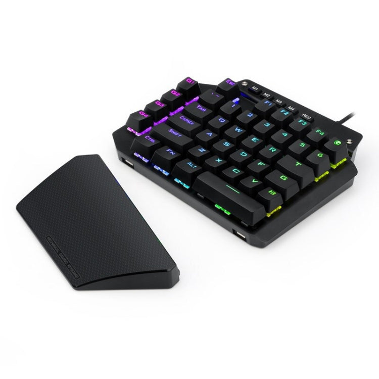 K700 44 Keys RGB Luminous Switchable Axis Gaming One-Handed Keyboard, Cable Length: 1m(Tea Shaft) - Wired Keyboard by buy2fix | Online Shopping UK | buy2fix