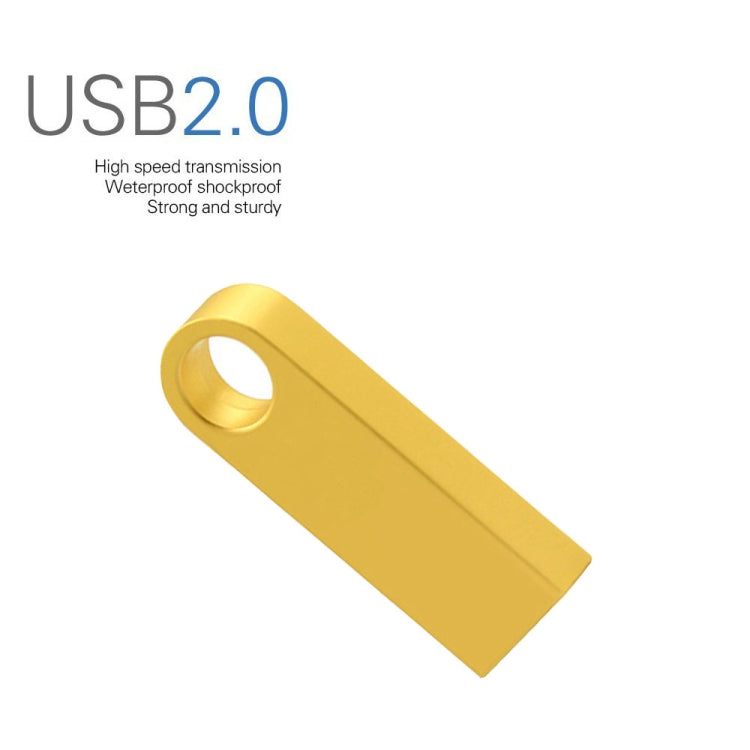 SE9 USB 2.0 Car Metal U Disk High-Speed Transmission U Disk, Capacity: 4GB (Golden) - USB Flash Drives by buy2fix | Online Shopping UK | buy2fix