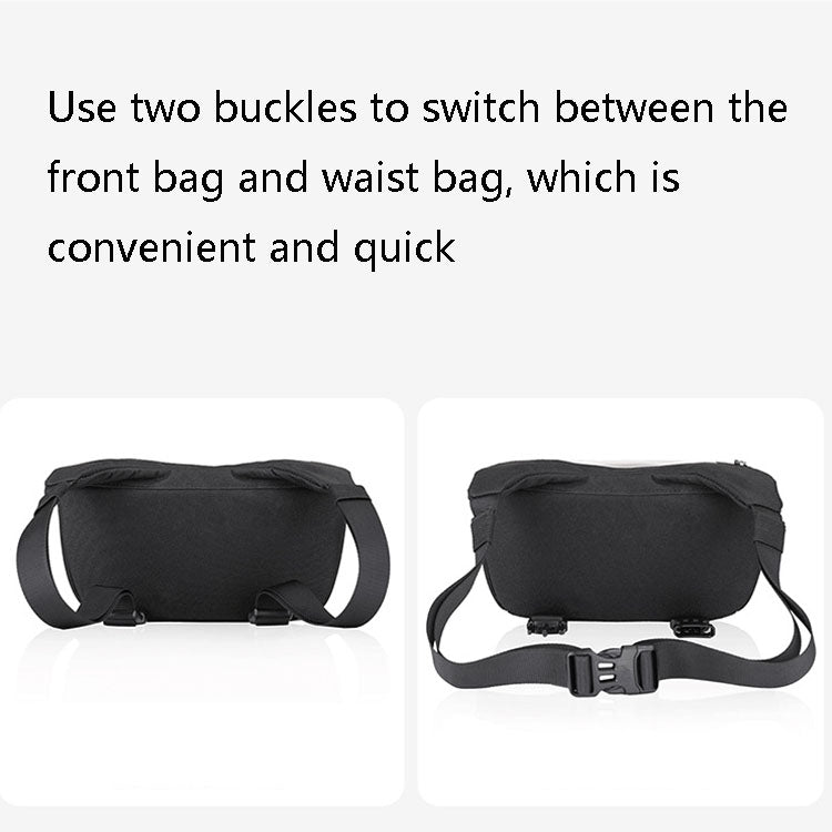 Rhinowalk X21923 Bicycle Front Hanging Bag Multi-Function Bike Waterproof Front Bag(Full Black) - Bicycle Bags by Rhinowalk | Online Shopping UK | buy2fix