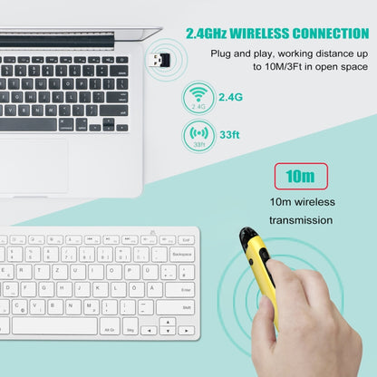 PR-A19 2.4GHz Wireless Charging Bluetooth Mouse Pen Type Shining Quiet Mouse(Blue) - Wireless Mice by buy2fix | Online Shopping UK | buy2fix