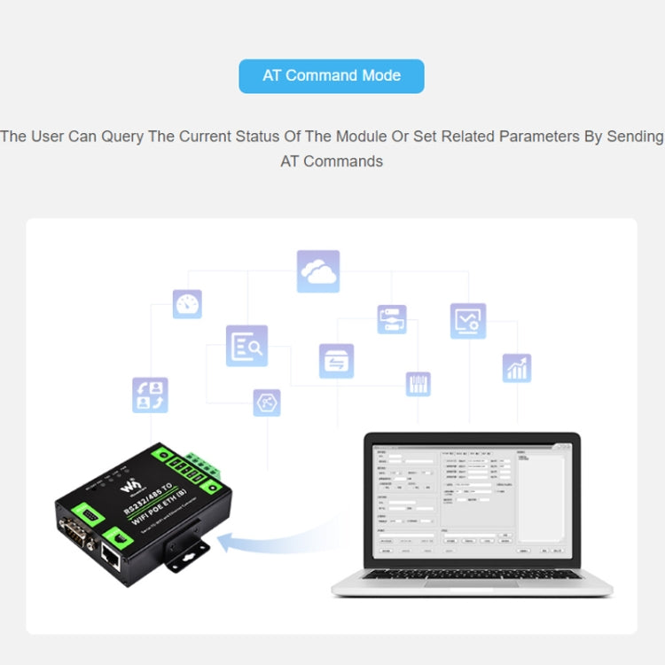 Waveshare Industrial Grade Serial Server RS232/485 to WiFi / Ethernet RJ45 Network Port with POE Support - Other Accessories by Waveshare | Online Shopping UK | buy2fix