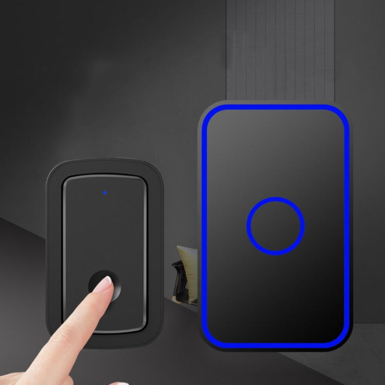 CACAZI  A19 1 For 3  Wireless Music Doorbell without Battery, US Plug(Black) - Wireless Doorbell by CACAZI | Online Shopping UK | buy2fix