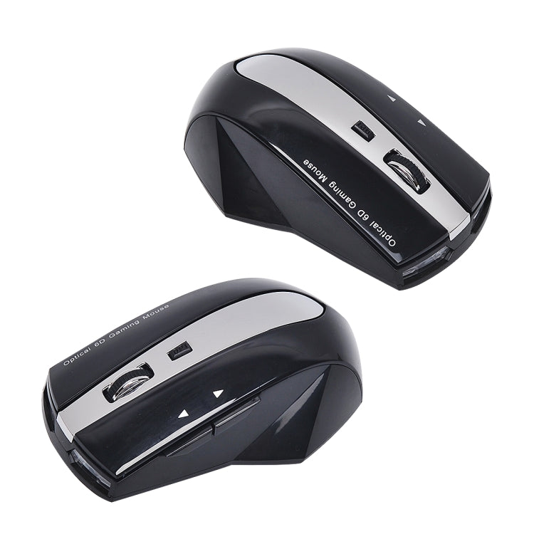 M-011G 2.4GHz 6 Keys Wireless Charging Mouse Office Game Mouse(Black) - Wireless Mice by buy2fix | Online Shopping UK | buy2fix