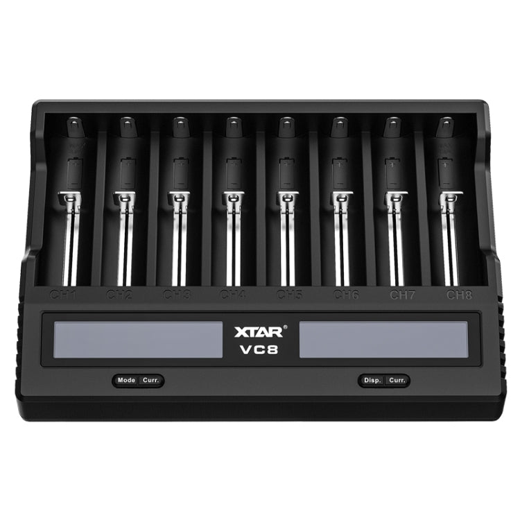 XTAR 8-Slot Battery Charger LCD Display Charger QC3.0 Type C Fast Charger for 21700 / 18650 Battery, Model: VC8 - Charger & Converter by XTAR | Online Shopping UK | buy2fix