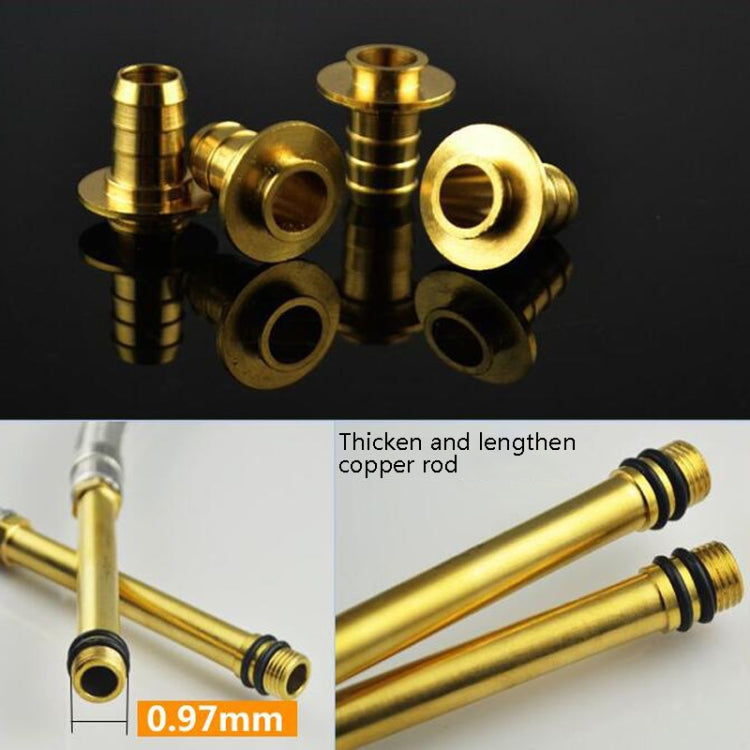 4 PCS Weave Stainless Steel Flexible Plumbing Pipes Cold Hot Mixer Faucet Water Pipe Hoses High Pressure Inlet Pipe, Specification: 40cm 8cm Copper Rod - Home & Garden by buy2fix | Online Shopping UK | buy2fix