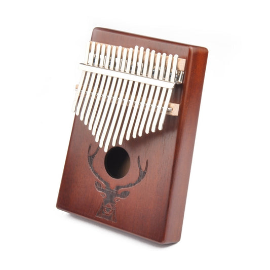 17-Tone Beginner Finger Piano Deer Head Kalimba Thumb Piano( Coffee) - Keyboard Instruments by buy2fix | Online Shopping UK | buy2fix