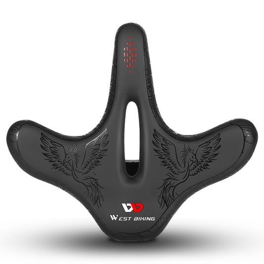 WEST BIKING YP0801122 Bicycle Mountain Bike Large Cushion Leisure And Comfortable Bicycle Saddle(Phoenix) - Outdoor & Sports by WEST BIKING | Online Shopping UK | buy2fix