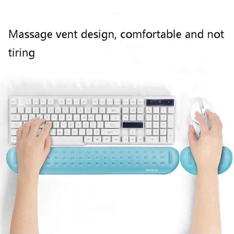 Baona Silicone Memory Cotton Wrist Pad Massage Hole Keyboard Mouse Pad, Style: Mouse Pad (Black) - Mouse Pads by Baona | Online Shopping UK | buy2fix