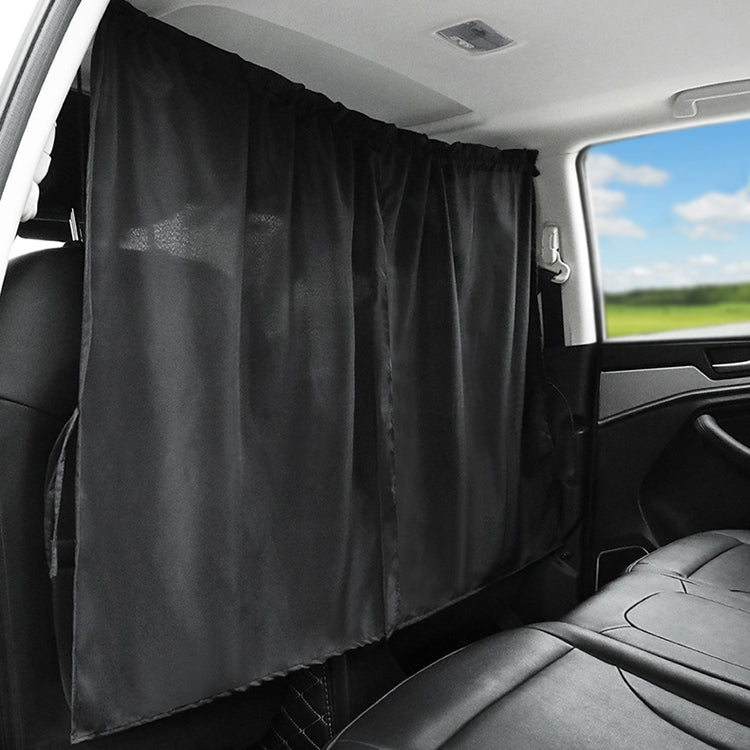 2 PCS 69 x 82cm Automobile Front And Rear Partition Curtain Business Car Air Conditioning Privacy Curtain(black) -  by buy2fix | Online Shopping UK | buy2fix