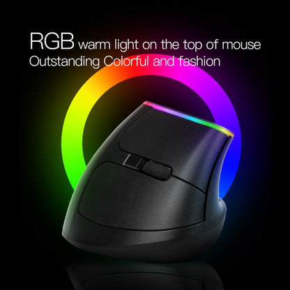 DELUX M618C 6 Keys 1600 DPI RGB Vertical Wireless Bluetooth Dual Mode Mouse(White) -  by DELUX | Online Shopping UK | buy2fix