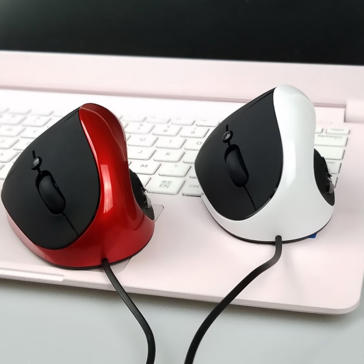 JSY-05 6 Keys Wired Vertical Mouse Ergonomics Brace Optical Mouse(Red) - Wired Mice by buy2fix | Online Shopping UK | buy2fix